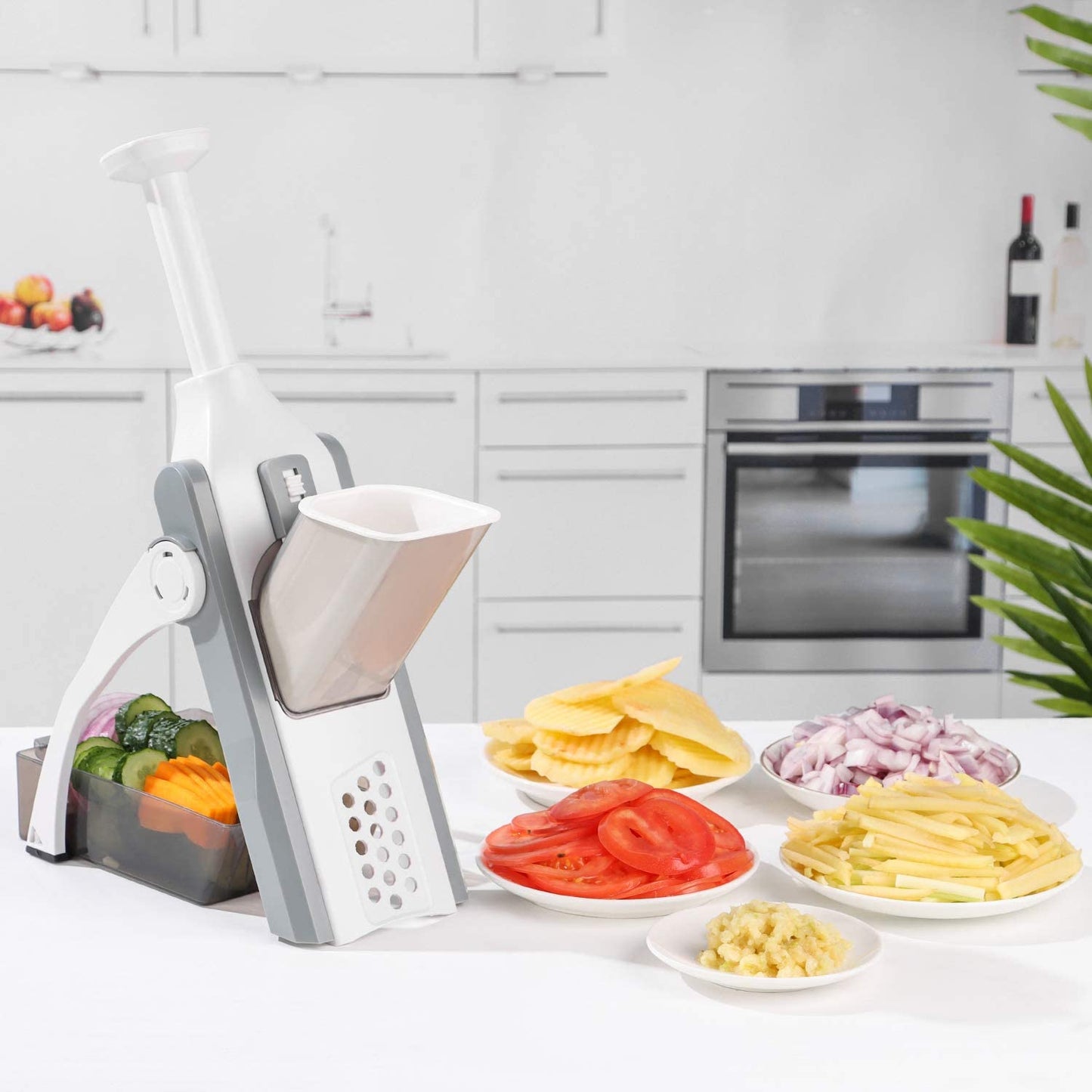 Spring Slicer Food Cutter New  5 IN 1 Mandolin Cutter & Slicer