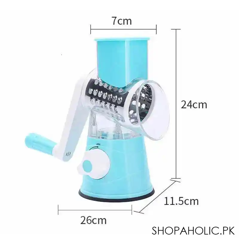 3-In-1 Manual Rotary Vegetable Cutter – Sabzi Slicer & Grater