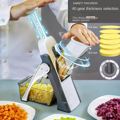 Spring Slicer Food Cutter New  5 IN 1 Mandolin Cutter & Slicer