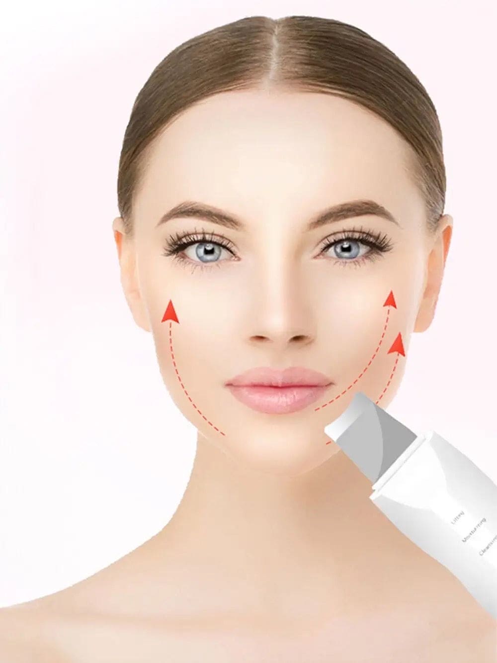 Skin Scrubber Facial Skin Scrubber, Ultrasonic Skin Scrubber Spatula, Electric Blackhead Remover, Facial Cleaner Spatula, 3 Modes Facial Lifting Peeling Tool, Rechargeable Skin Massage Scrubber