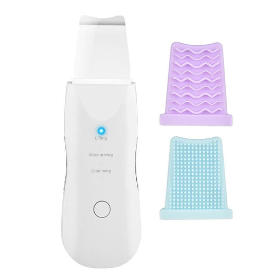 Skin Scrubber Facial Skin Scrubber, Ultrasonic Skin Scrubber Spatula, Electric Blackhead Remover, Facial Cleaner Spatula, 3 Modes Facial Lifting Peeling Tool, Rechargeable Skin Massage Scrubber