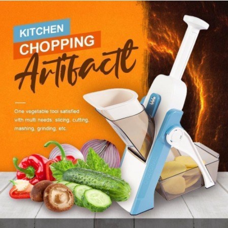 Spring Slicer Food Cutter New  5 IN 1 Mandolin Cutter & Slicer