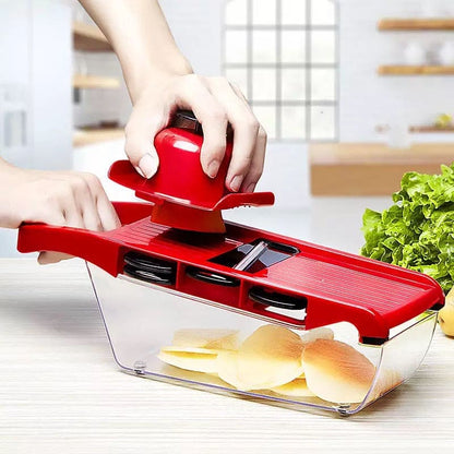 Creative 6 in 1 Vegetable Cutter, Multi Cutter Grater for Vegetables, Dicing Blades Slicer Shredder, Drain Grater Chopper Kitchen Accessories Tool,  Mandolin Slicer Vegetable Grater